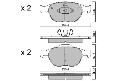 Комплект тормозных колодок AISIN BPFO-1007